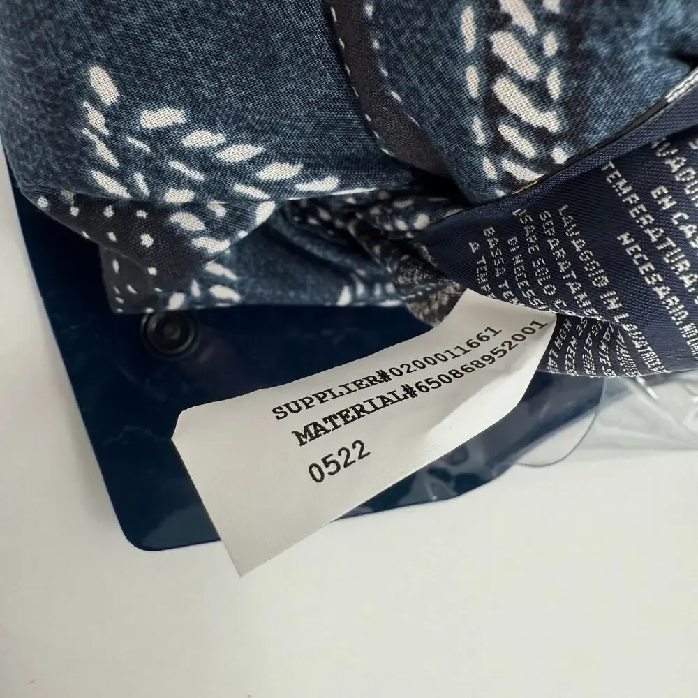 Ralph Lauren Home King Duvet Cover 108 x 96 Francois NWT Navy Blue Cotton $425